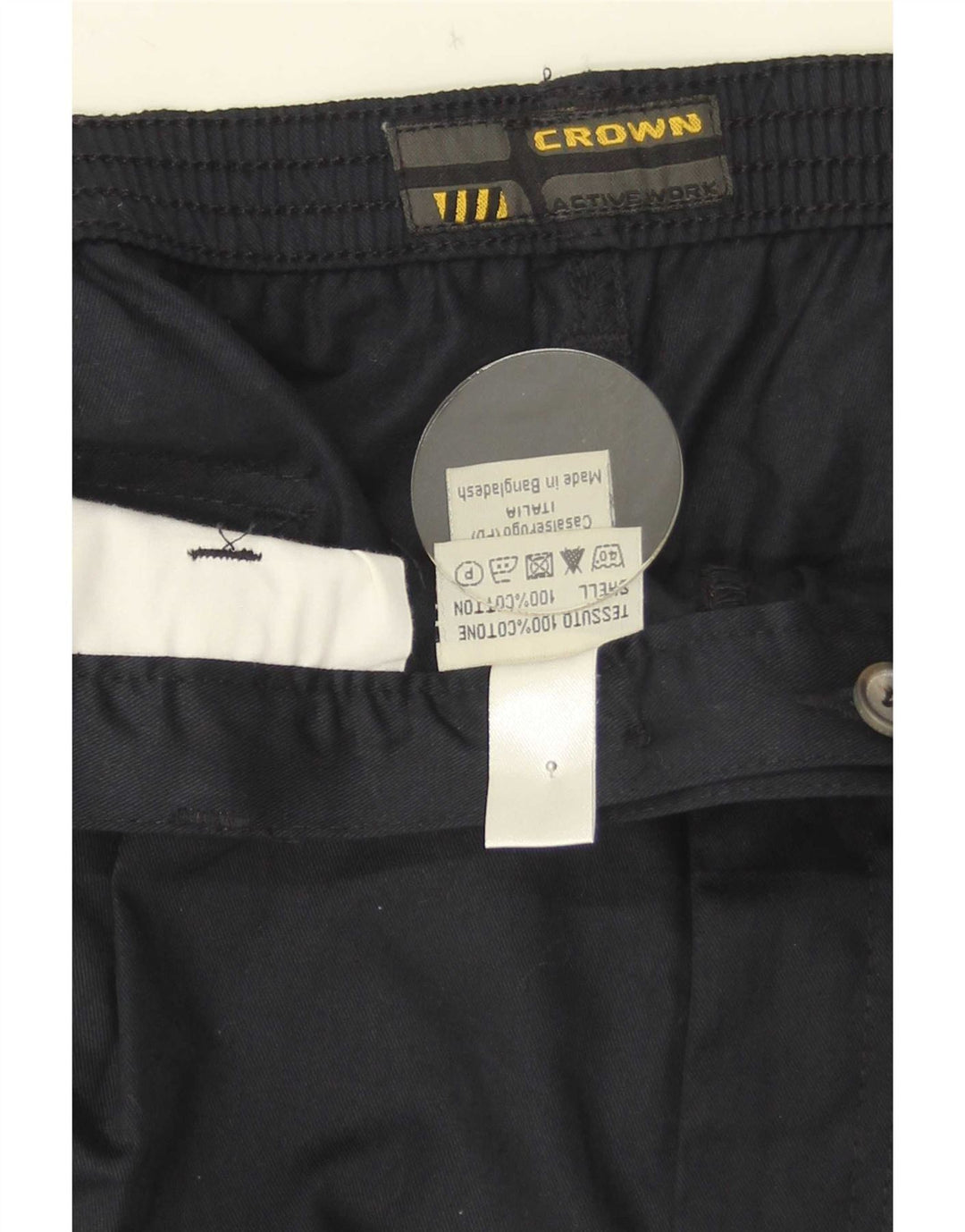 Crown Herre Pegged Chino Shorts W36 Large Navy Blue Bomuld