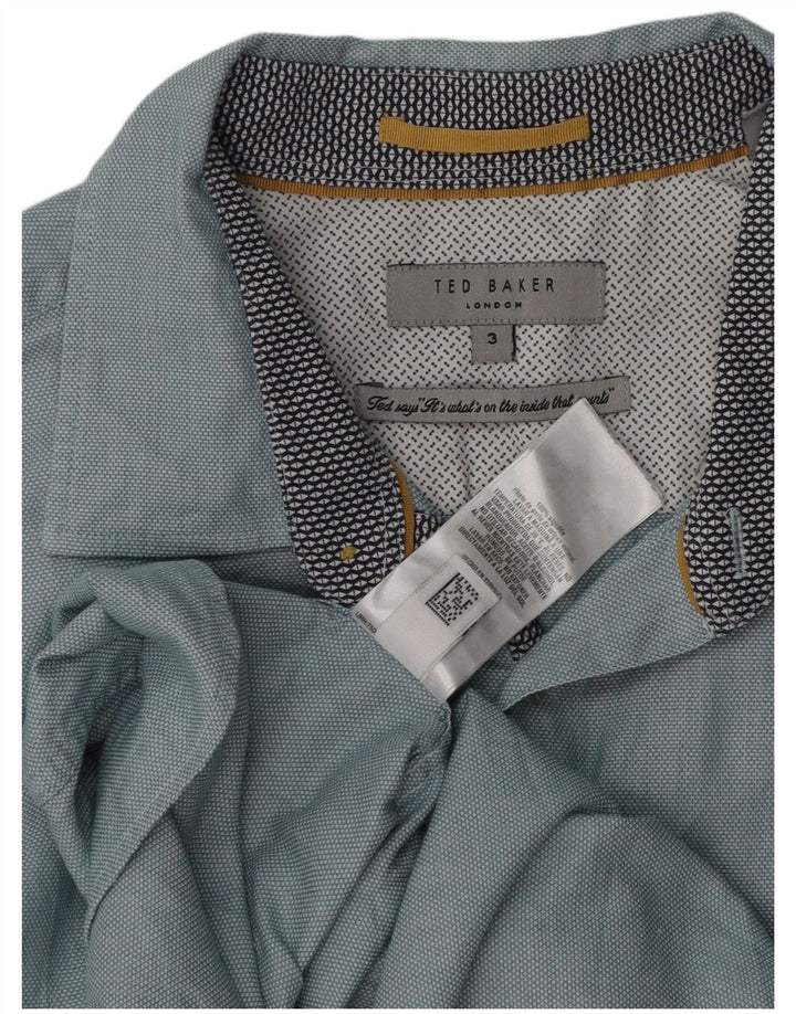Ted Baker Herreskjorte str. 3 Medium Blue Cotton