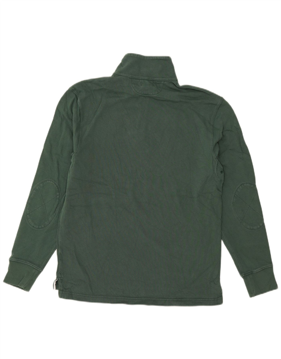 J. Crew Herre Zip Neck Sweatshirt Jumper Lille Grøn Bomuld