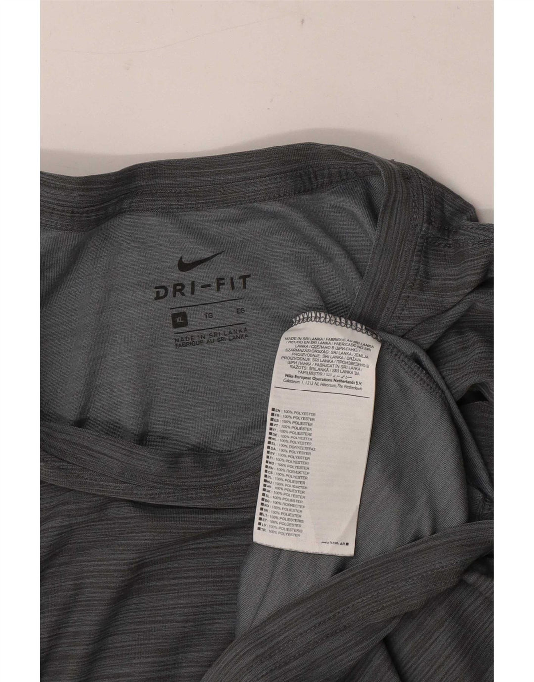 Nike Herre Dri Fit T-shirt Top XL Grå Flecked Polyester