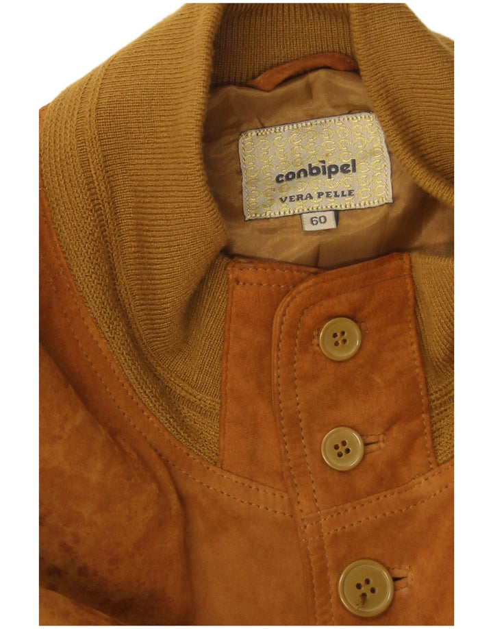 Conbipel Herre Ruskind Bomber Jacket IT 60 3XL Brunt Læder