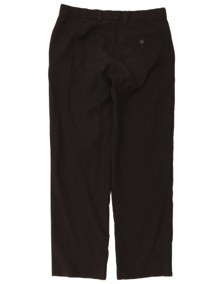Marks & Spencer Herre Lige Regular Fit Suit Bukser W32 L31 Sort