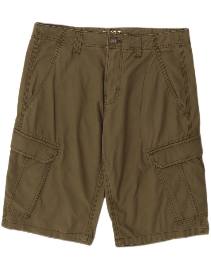 ESPRIT Mens Relaxed Fit Cargo Shorts W31 Medium  Khaki Cotton Vintage Esprit and Second-Hand Esprit from Messina Hembry 