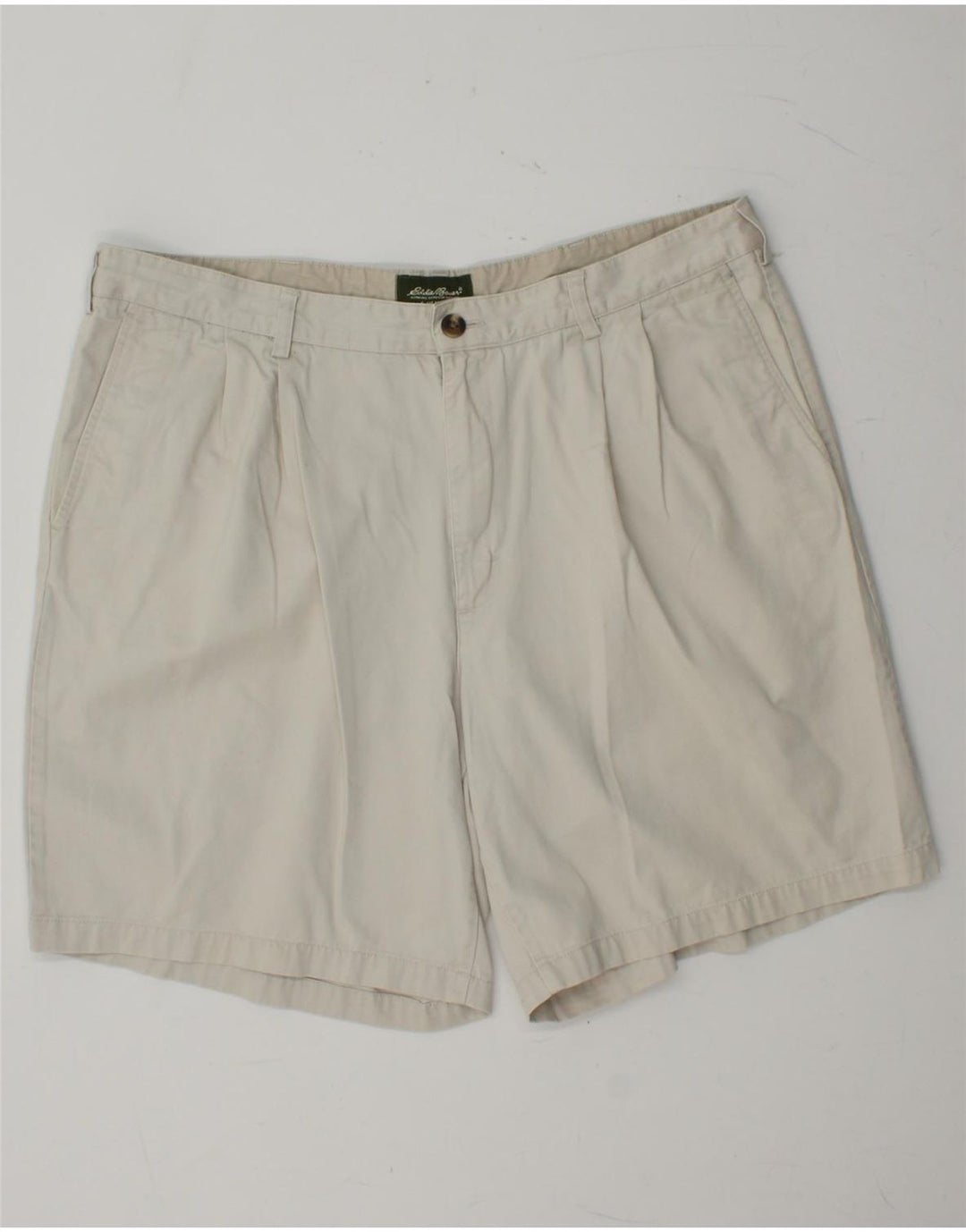 EDDIE BAUER Herre Pegged Chino Shorts W40 XL Hvid Bomuld