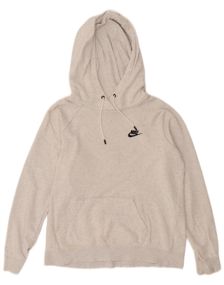 Nike Dame Hættetrøje UK 14 Medium Grey Bomuld