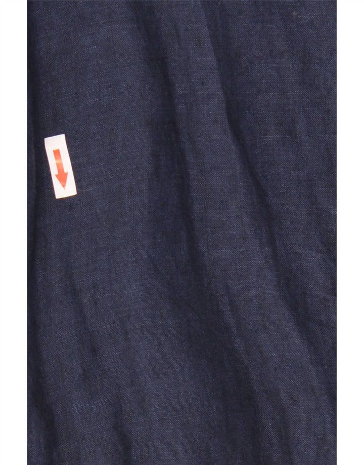 Lands End Dameskjorte UK 14 Large Navy Blue