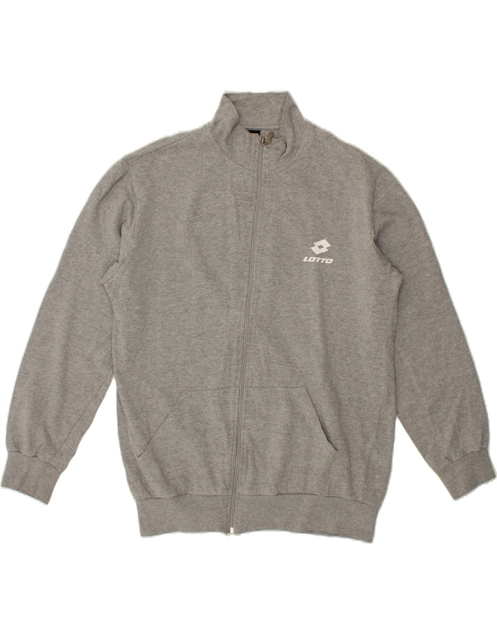 LOTTO Mens Tracksuit Top Jacket XL Grey Cotton Vintage Lotto and Second-Hand Lotto from Messina Hembry 