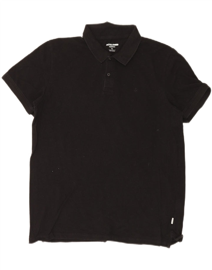 JACK & JONES Poloshirt til mænd XL Sort bomuld