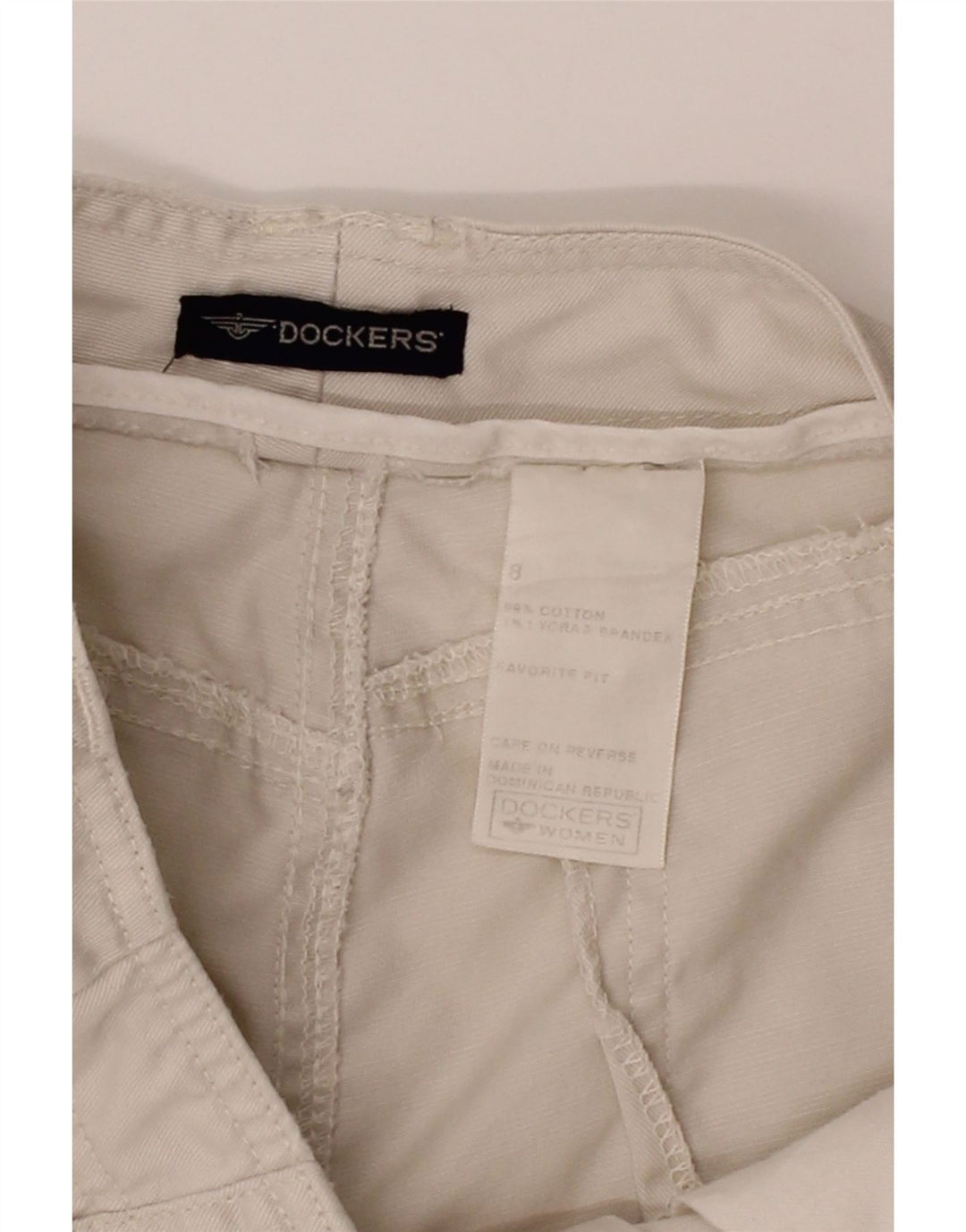 DOCKERS Womens Favorite Fit Chino Shorts US 8 Medium W30  Grey Cotton Vintage Dockers and Second-Hand Dockers from Messina Hembry 