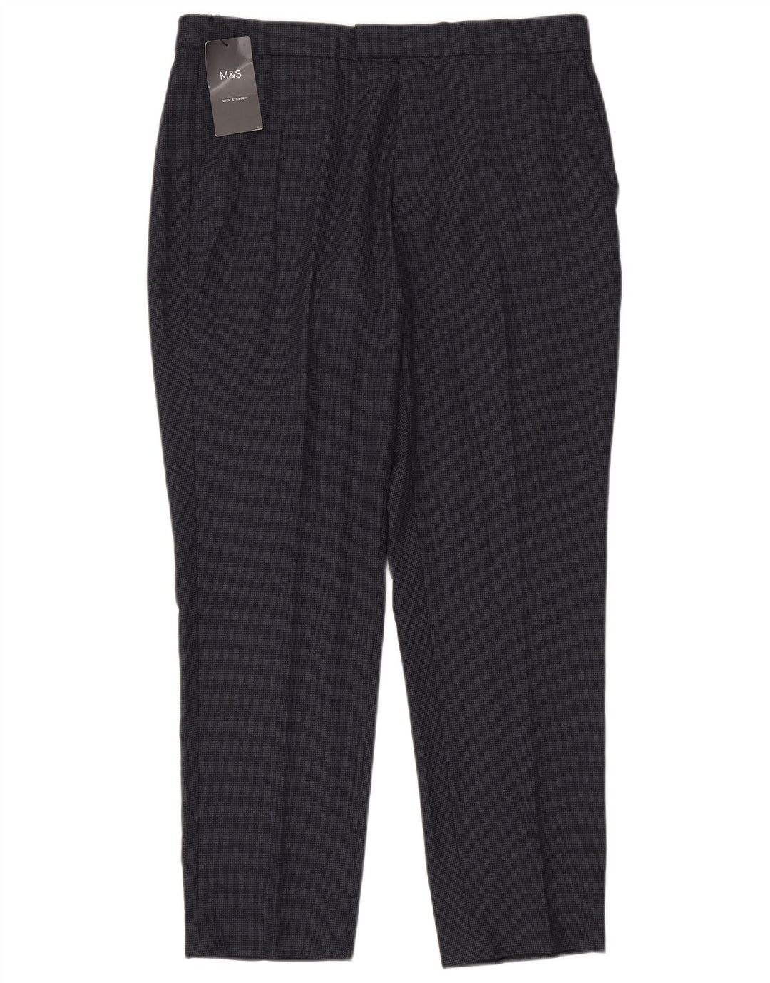 Marks & Spencer Herre tilspidsede jakkesætsbukser W36 L29 Marineblå polyester