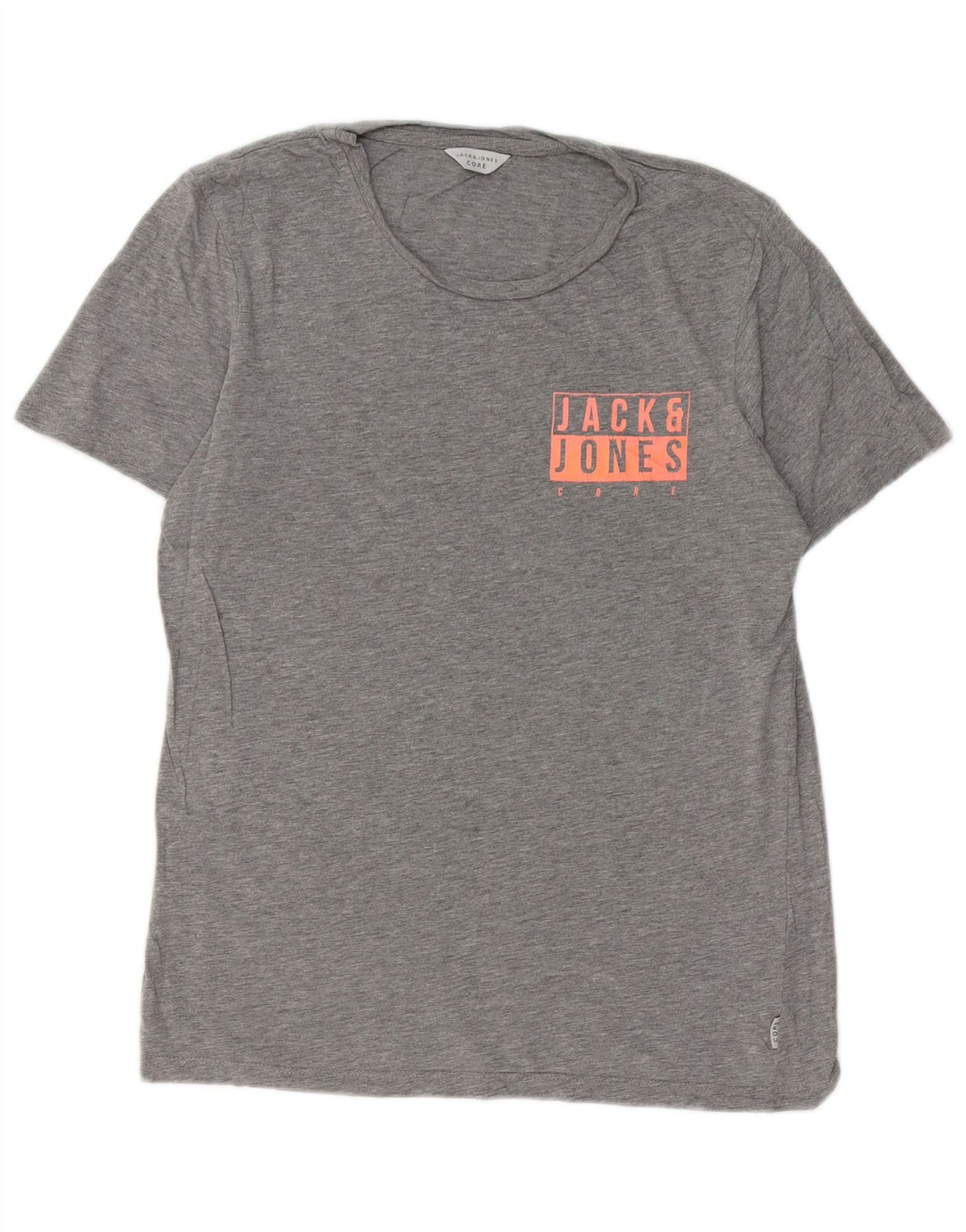 JACK & JONES Herre grafisk T-shirt top lille grå bomuld