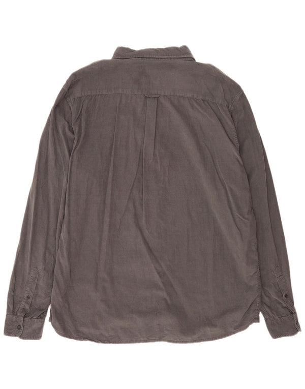 Quiksilver Herre Corduroy Regular Fit skjorte 2XL grå bomuld