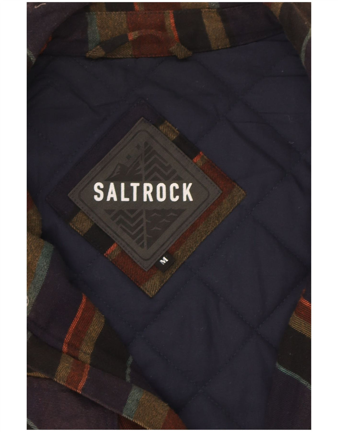 SALTROCK Mens Utility Jacket UK 38 Medium Purple Striped Cotton