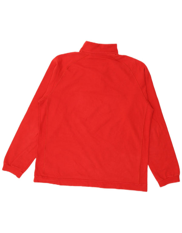 Champion Herre Grafisk Zip Neck Sweatshirt Jumper 2XL Rød Bomuld