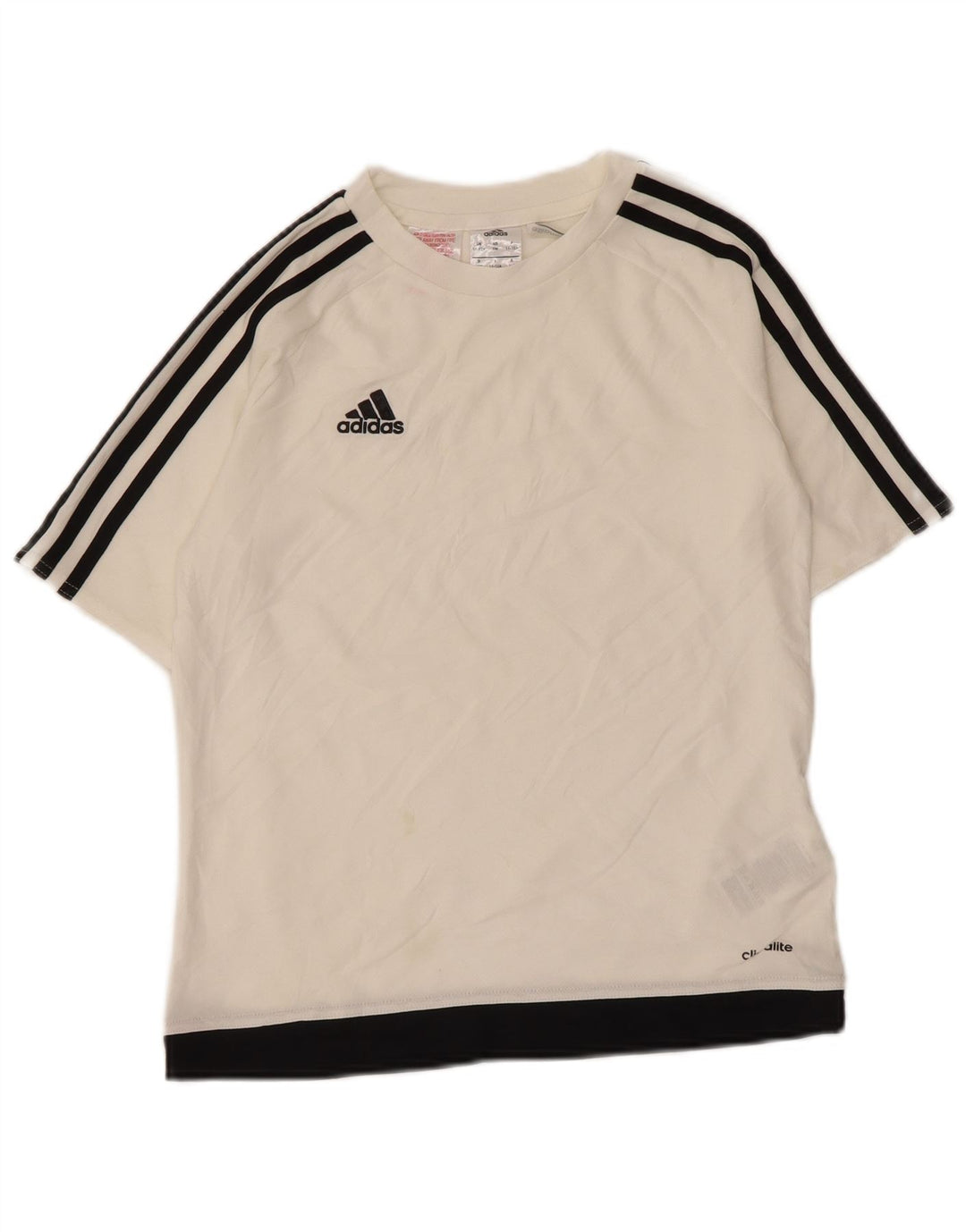Adidas Boys Climalite T-Shirt Top 11-12 år Hvid Colourblock Polyester