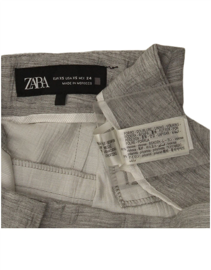 ZARA Lige Chinobukser til kvinder XS W27 L32 Grå viskose