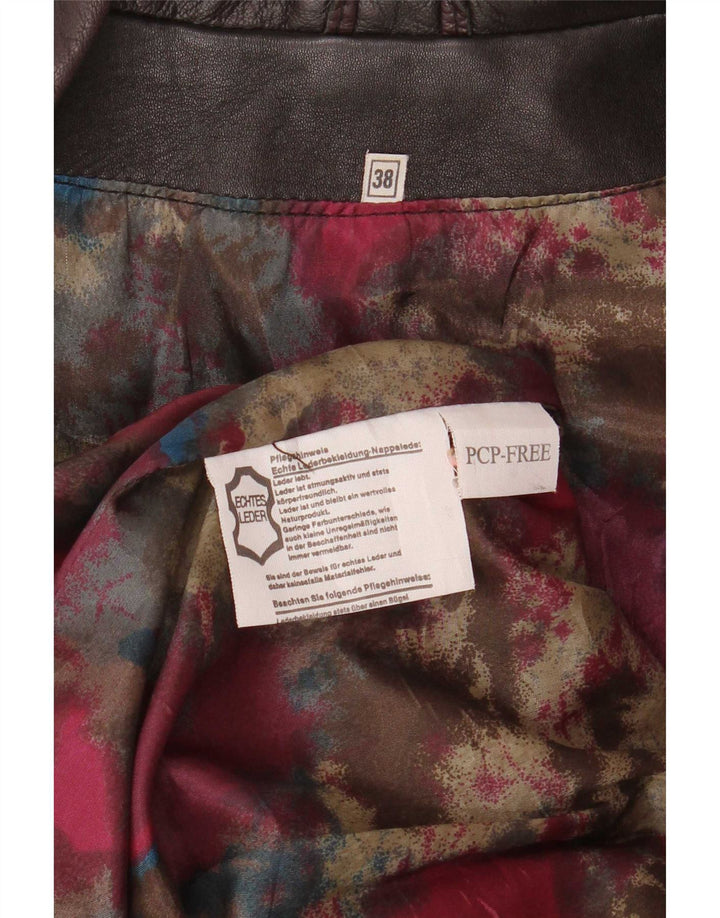 Vintage oversized læderfrakke til kvinder EU 38 Medium Brun