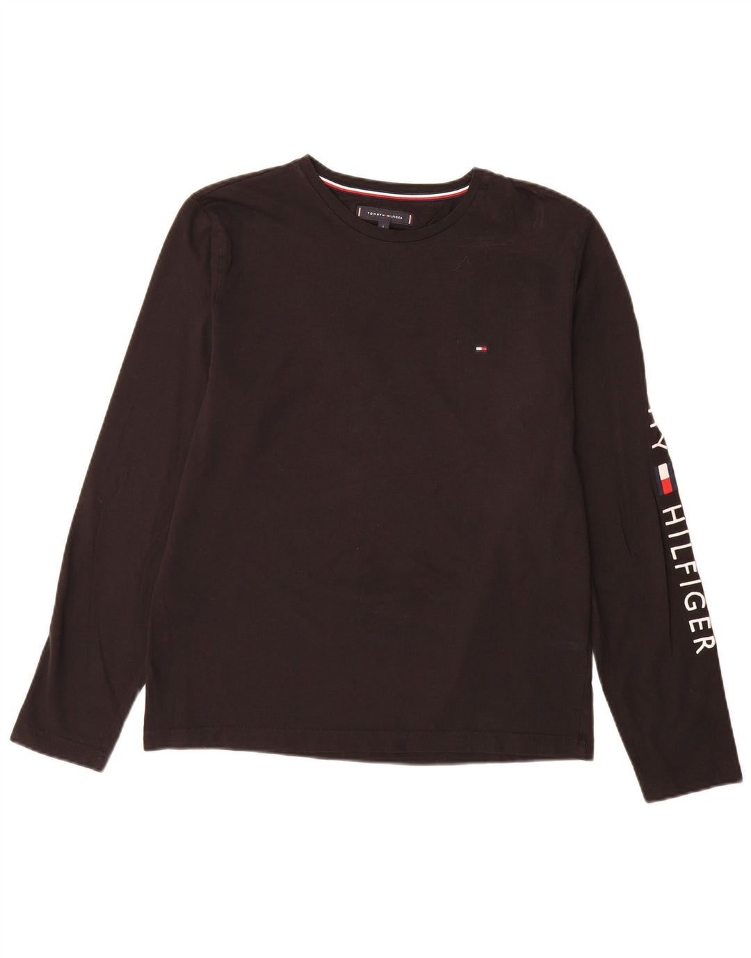 Tommy Hilfiger Herre Grafisk Top Langærmet Stor Sort Bomuld