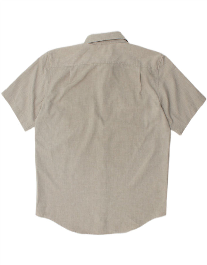 ORVIS Mens Short Sleeve Shirt Medium Grey Polyester Vintage Orvis and Second-Hand Orvis from Messina Hembry 