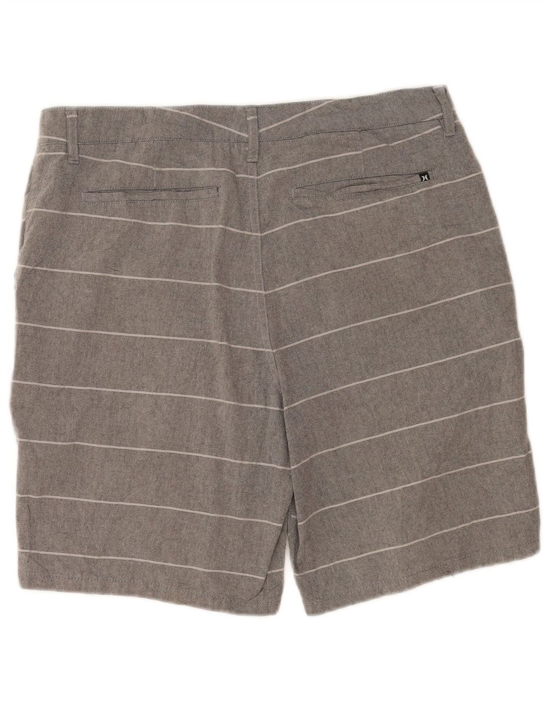 Hurley Herre Chino Shorts W32 Mellem grå stribet bomuld