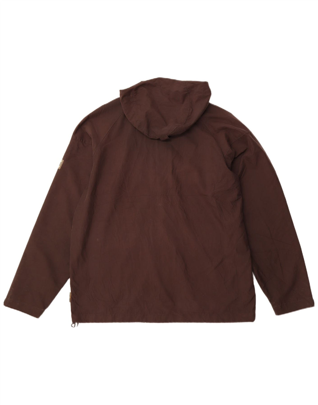 JACK WOLFSKIN Regnjakke med hætte til mænd UK 44/46 XL Brun Polyester