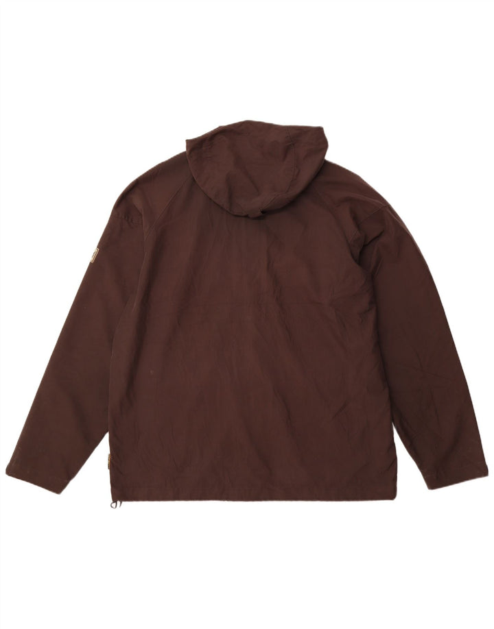 JACK WOLFSKIN Regnjakke med hætte til mænd UK 44/46 XL Brun Polyester