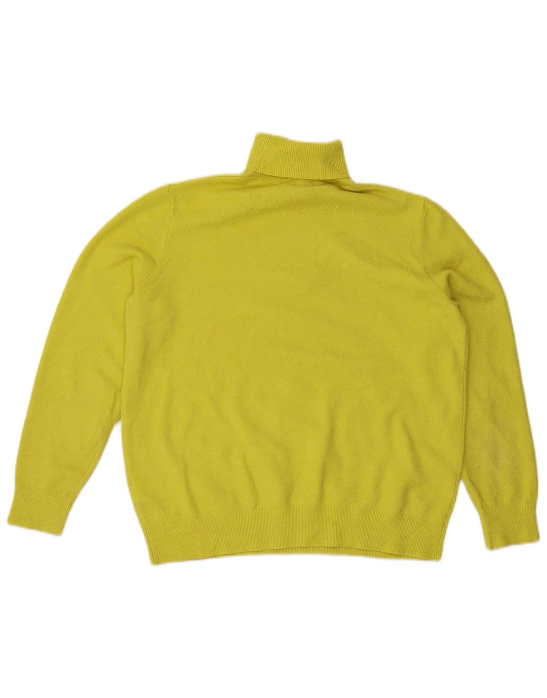 Marks & Spencer Dame Rullehals sweater UK 14 Medium Gul