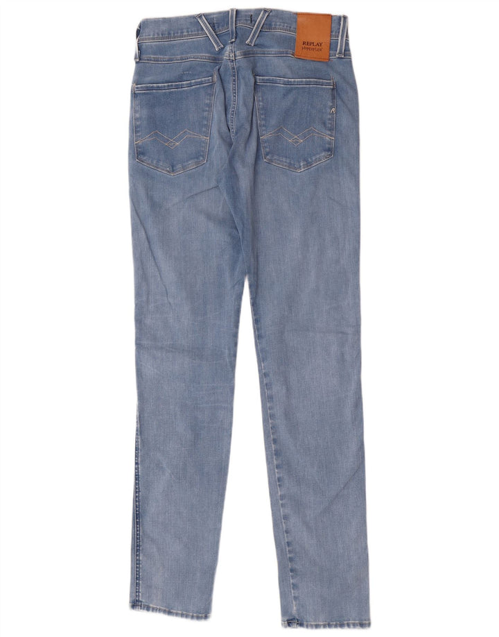 Replay Dame Slim Jeans W29 L32 Blå Bomuld