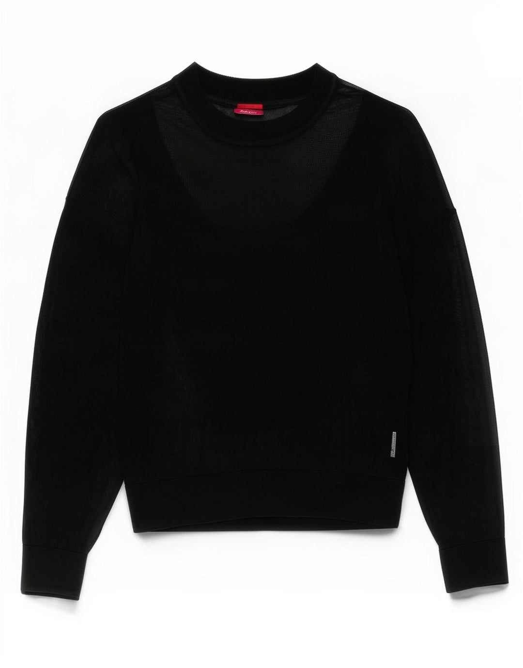 Hugo Boss Dame Top Langærmet UK 14 Medium Sort