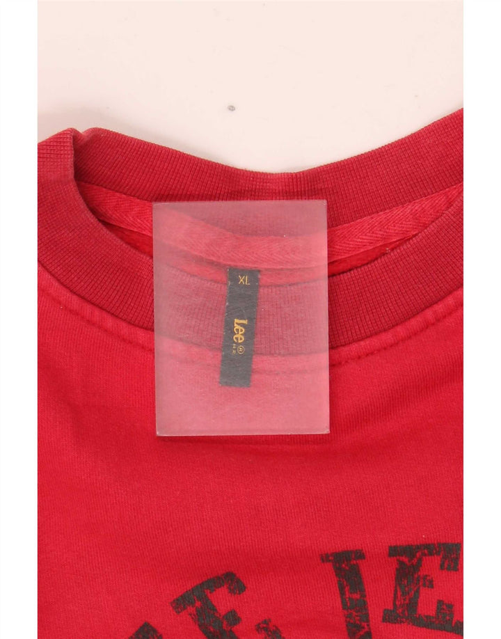 Lee Grafisk sweatshirt til mænd XL Rød