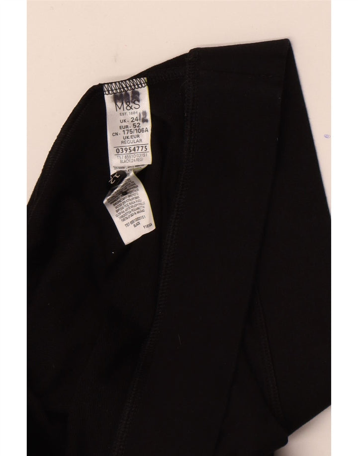 Marks & Spencer Dame Leggings UK 24 4XL Sort Bomuld