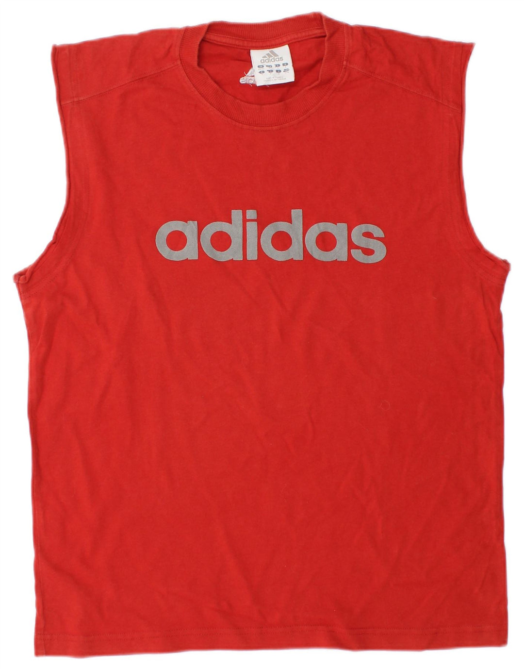 ADIDAS Herre grafisk vest Top UK 40/42 Medium Rød Bomuld