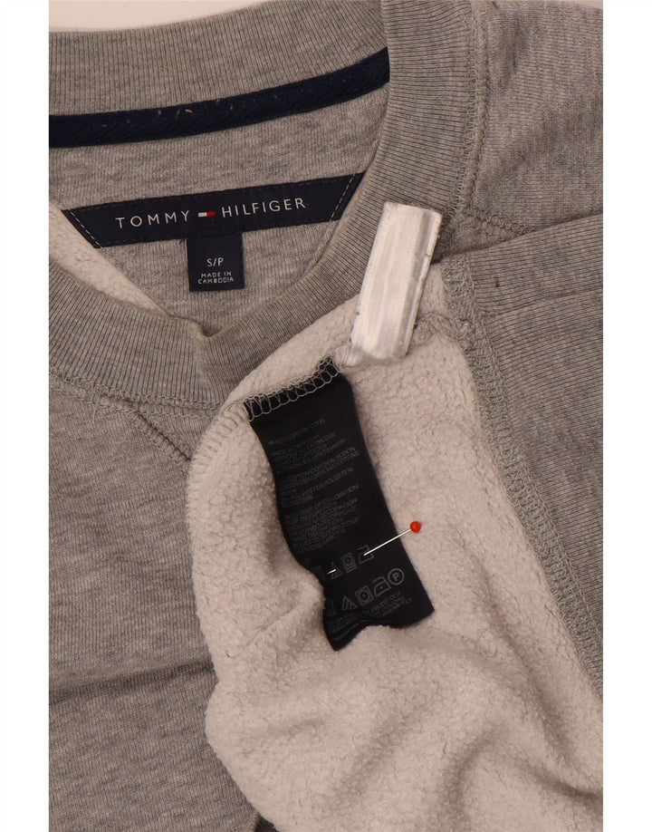 Tommy Hilfiger Sweatshirt til mænd, lille grå flækket bomuld