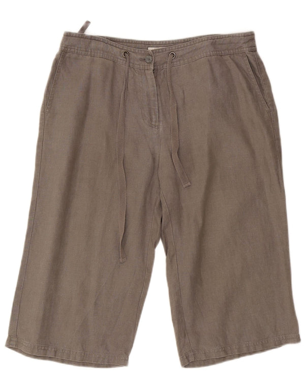 Laura Ashley Bermuda Shorts til kvinder UK 14 Large W32 Grå hør