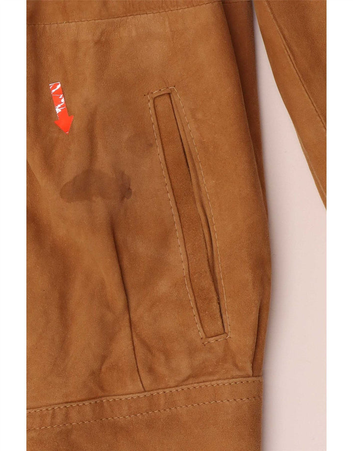 Vintage herre ruskindsjakke IT 46 Small Beige