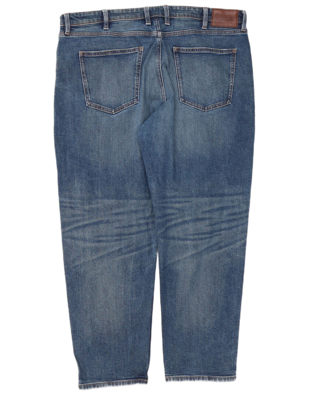 Marks & Spencer Herre Barrel Tapered Jeans W38 L28 Blå Bomuld