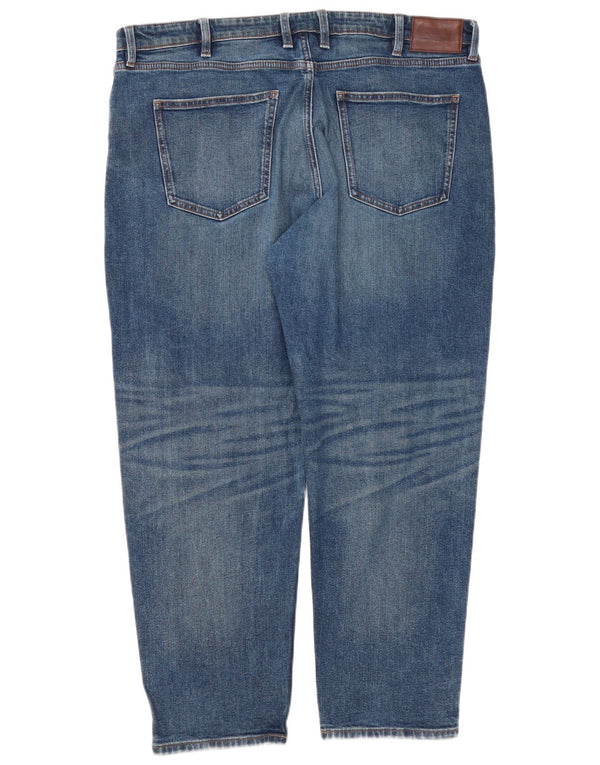 Marks & Spencer Herre Barrel Tapered Jeans W38 L28 Blå Bomuld