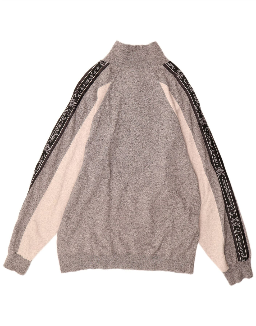CHAMPION Sweatshirt med lynlås til mænd, stor grå farveblok