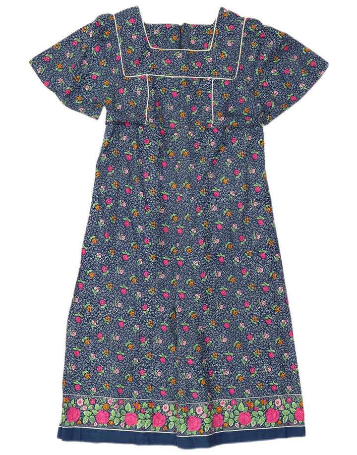 Nuova Moda Dame Maxi Dress IT 44 Medium Blue Floral
