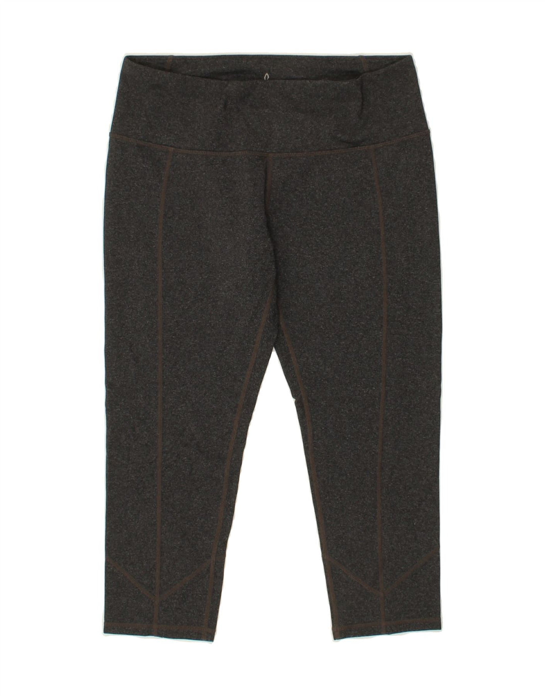 PRANA Womens Capri Leggings UK 14 Large  Grey Flecked Nylon Vintage Prana and Second-Hand Prana from Messina Hembry 