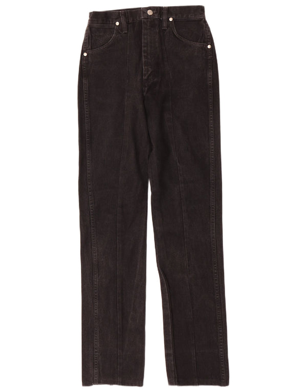 Wrangler Womens High Waist Tapered Jeans US 9 Medium W26 L34 Black Cotton