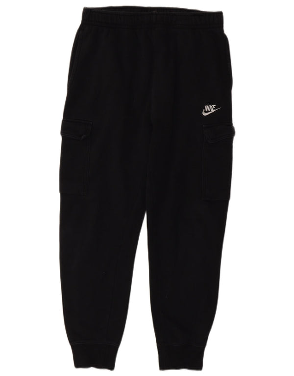 Nike Dame Cargo Træningsdragt Bukser Joggers UK 10 Small Black Bomuld