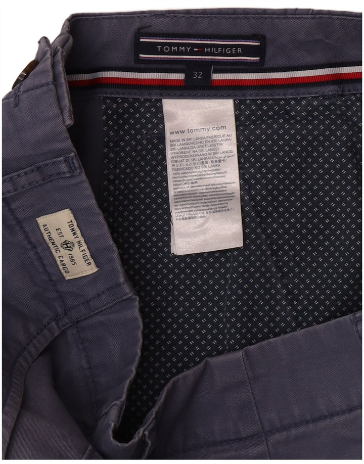 Tommy Hilfiger Herre Cargo Shorts W32 Medium Blue Bomuld