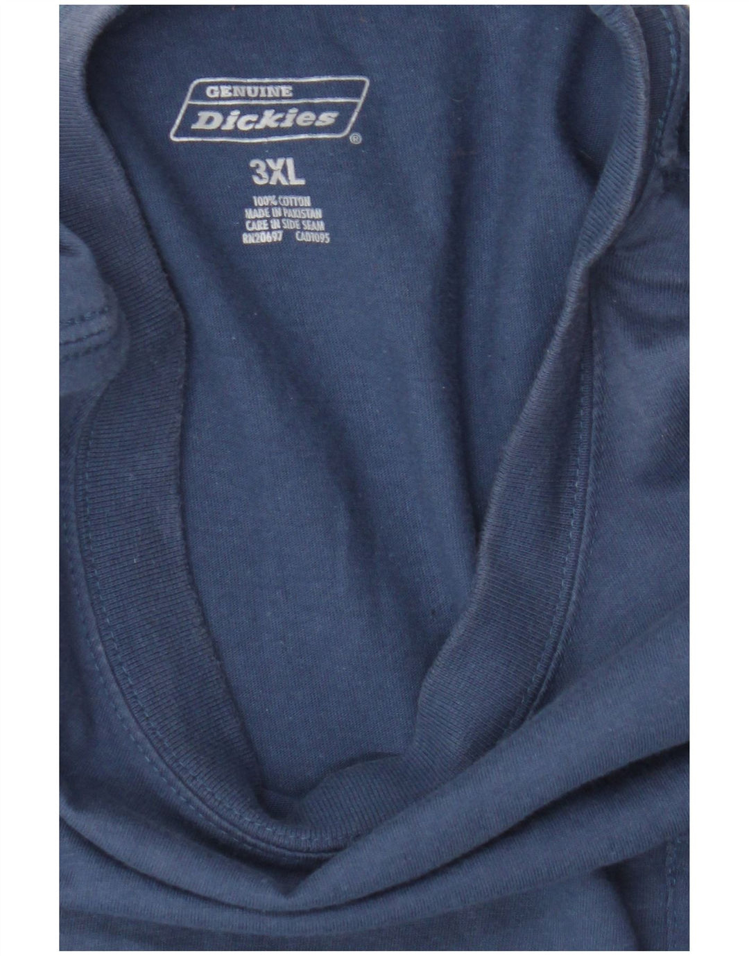 Dickies Herre T-Shirt Top 3XL Blå Bomuld