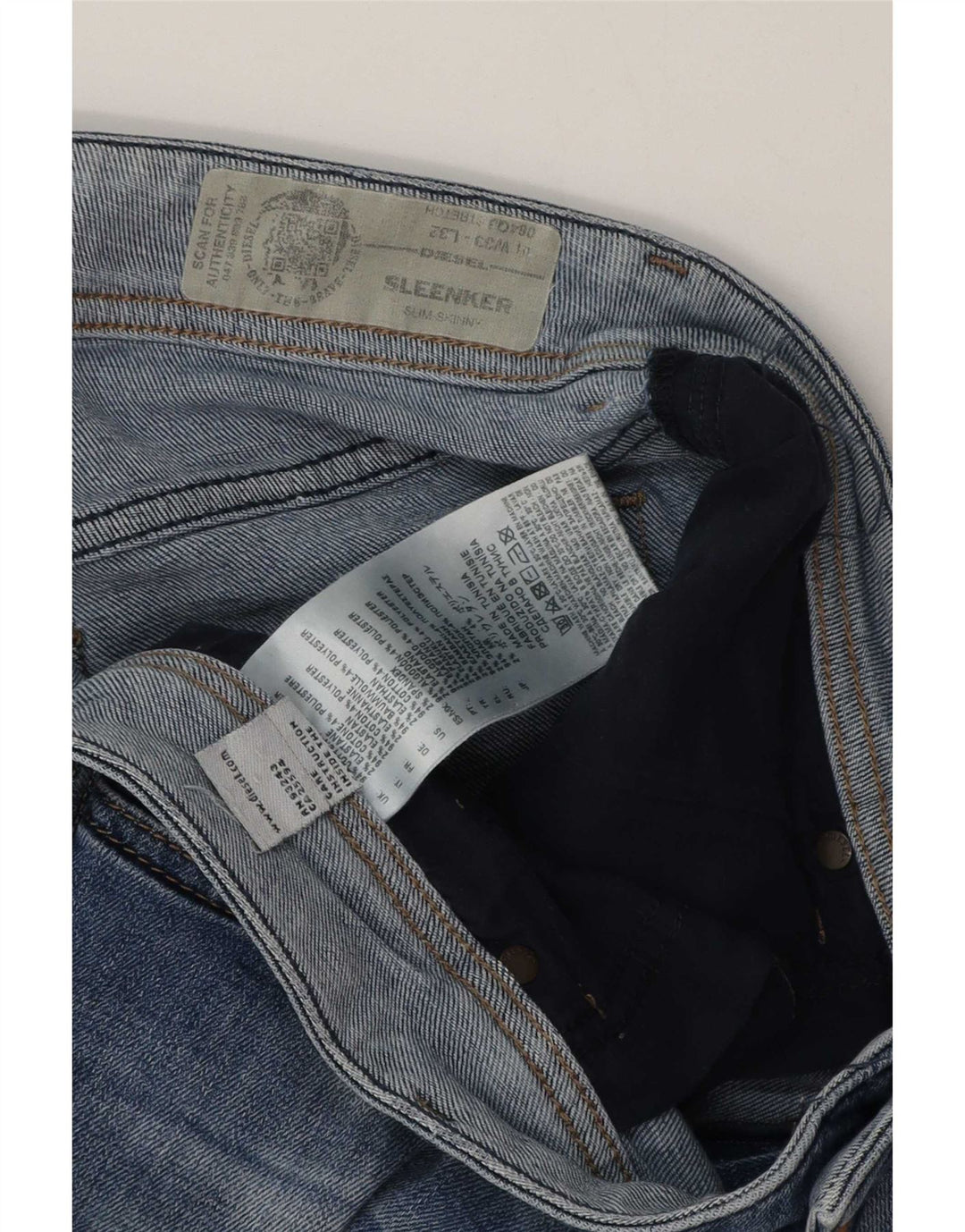 Diesel Herre Sleenker Denim Shorts W33 Medium Blue