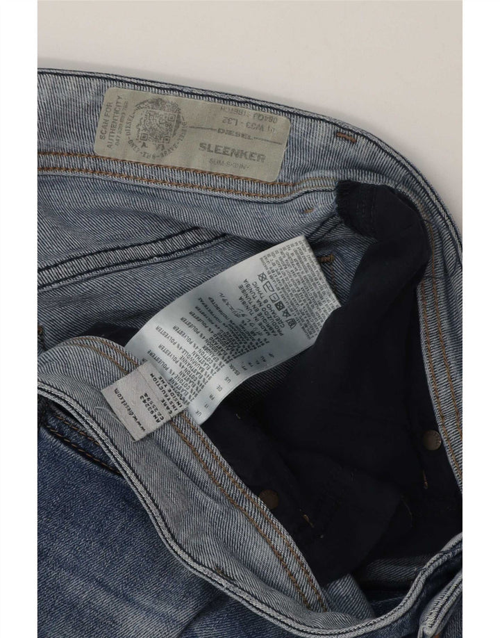 Diesel Herre Sleenker Denim Shorts W33 Medium Blue