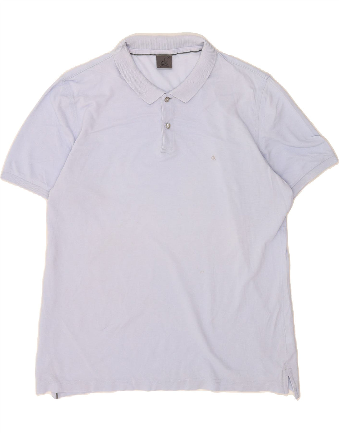 CALVIN KLEIN Mens Polo Shirt XL Blue Cotton Vintage Calvin Klein and Second-Hand Calvin Klein from Messina Hembry 