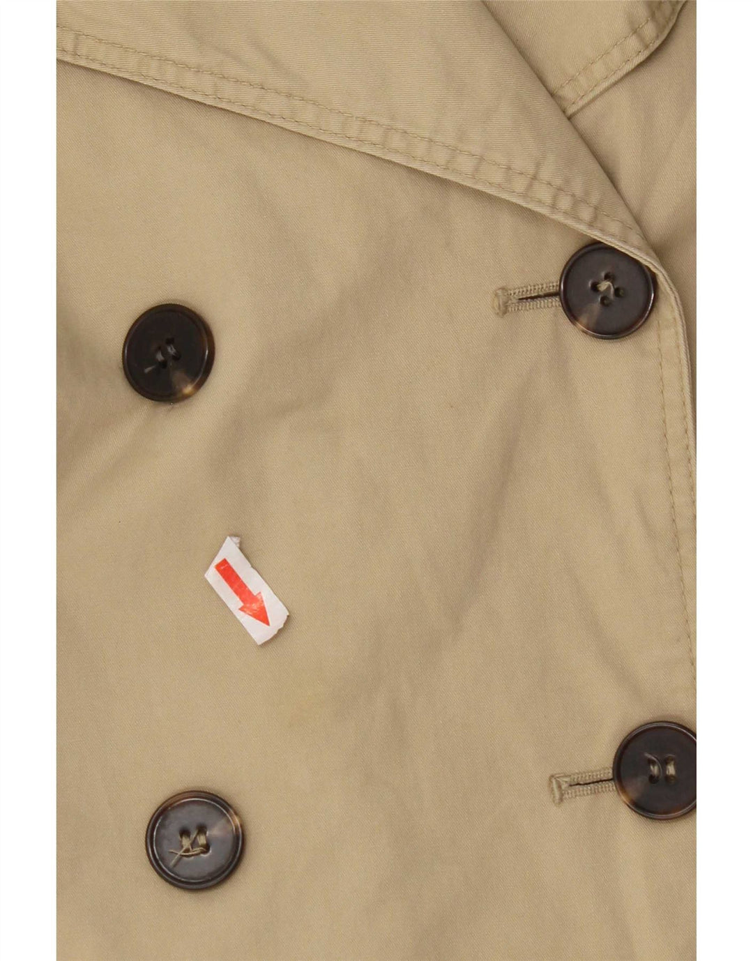 Zara Dame Trench Coat UK 16 Stor Beige Bomuld