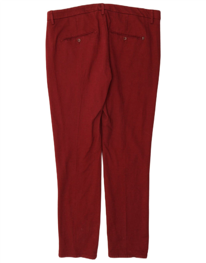 Dondup Herre Slim Chino Bukser W38 L32 Maroon Cotton