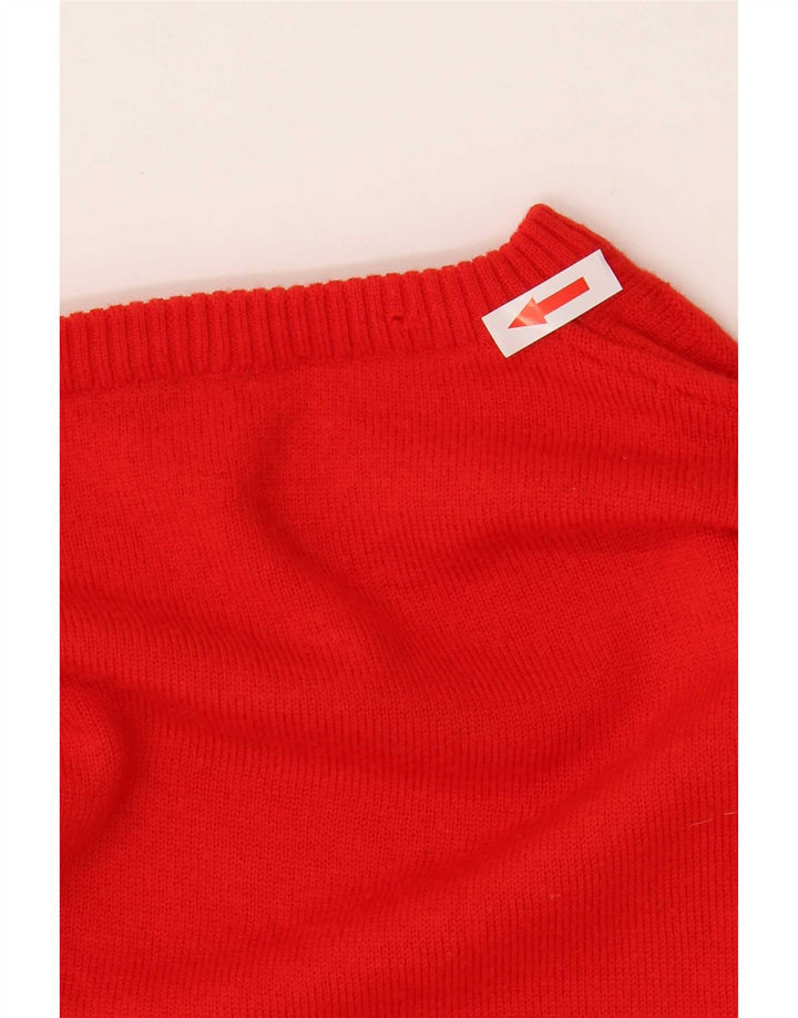 Gran Sasso Herre Crew Neck Jumper Sweater Medium Red Virgin Wool